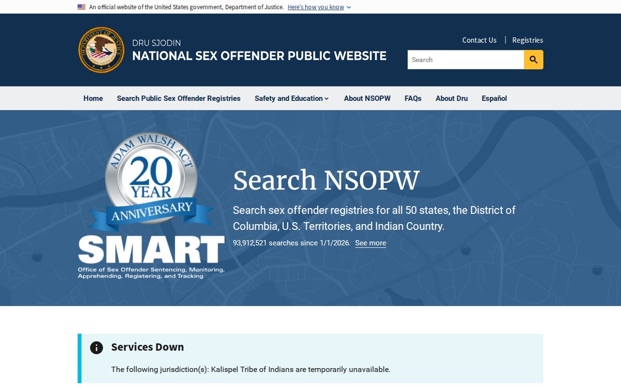 Concho County sex offender check national NSOPW search